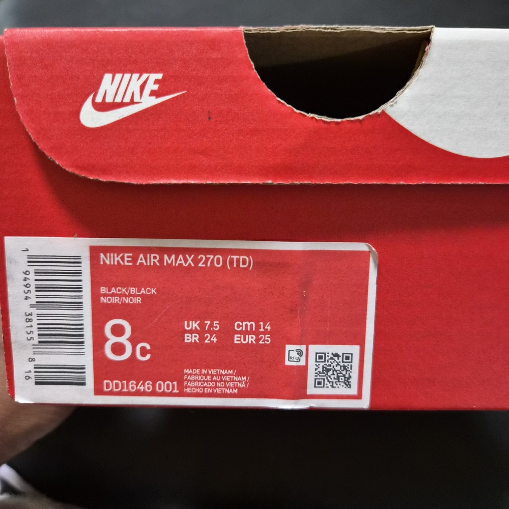 Nike Air Max 270 (TD) Black Sneakers